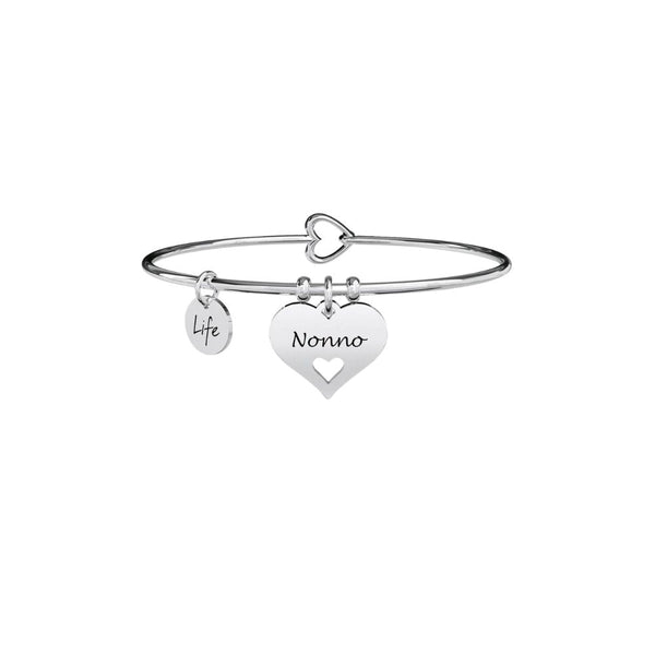 Bracciale in Acciaio Donna Kidult Cuore Nonno-Kaidara Gioielli