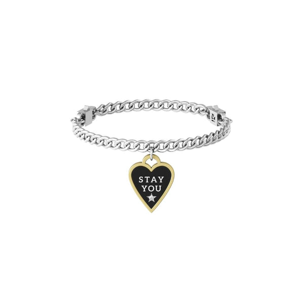 Bracciale in Acciaio Donna Kidult Cuore Stay you stay true-Kaidara Gioielli