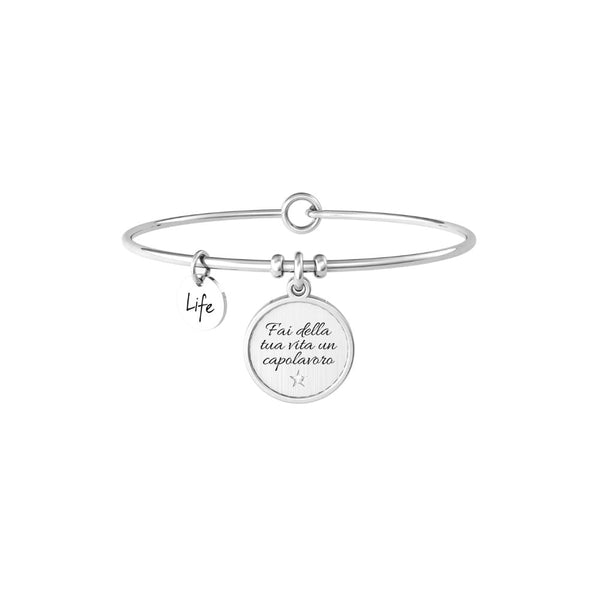 Bracciale in Acciaio Donna Kidult Fai della tua vita un capolavoro-Kaidara Gioielli