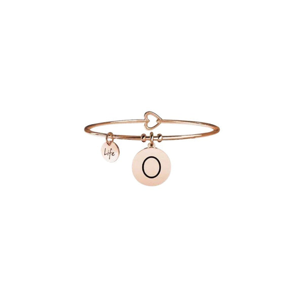 Bracciale in Acciaio Donna Kidult Iniziale O-Kaidara Gioielli