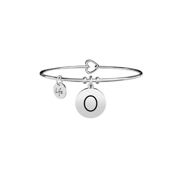 Bracciale in Acciaio Donna Kidult Iniziale O-Kaidara Gioielli