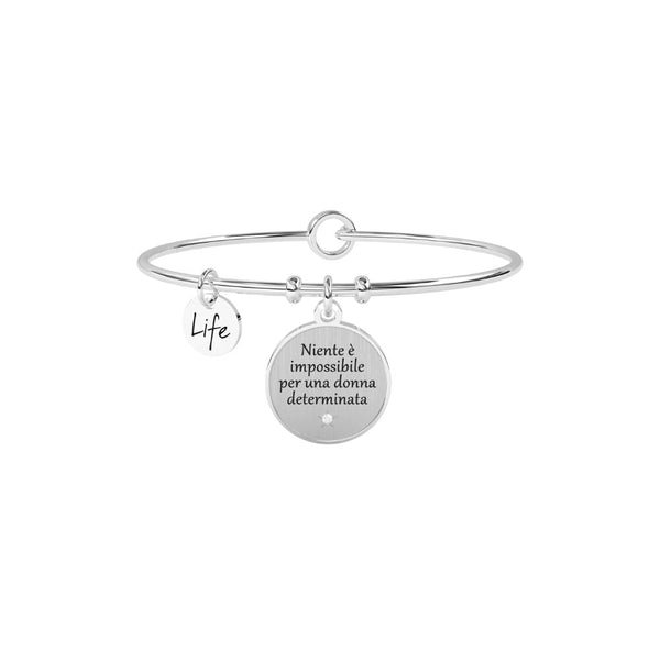 Bracciale in Acciaio Donna Kidult Niente e impossibile-Kaidara Gioielli
