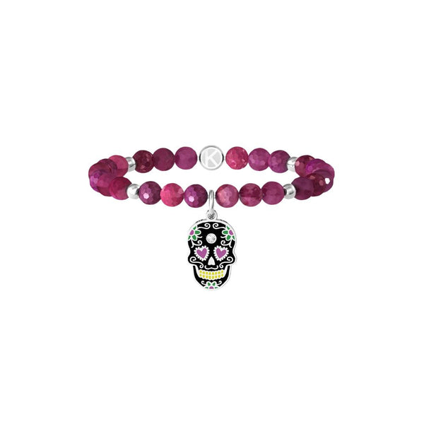 Bracciale in Acciaio Donna Kidult Teschio messicano Senza paura-Kaidara Gioielli