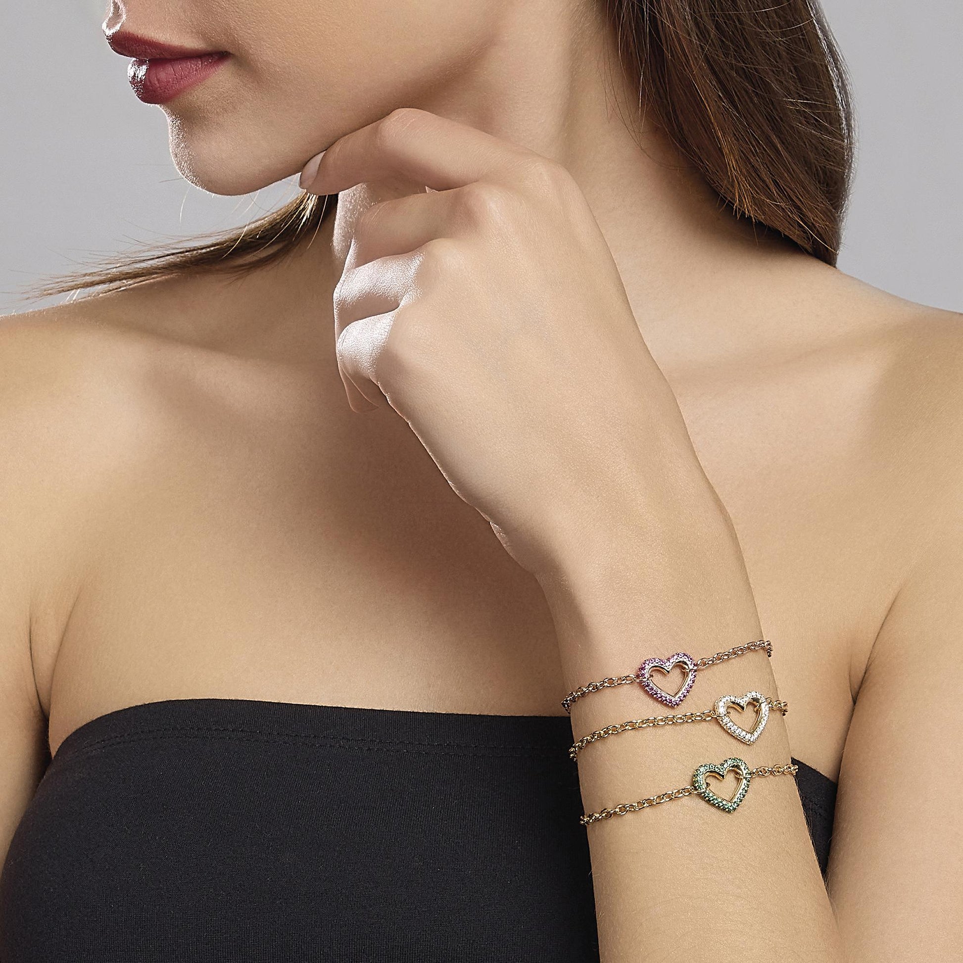 Bracciale in Argento Donna Mabina Bubble Heart-Kaidara Gioielli