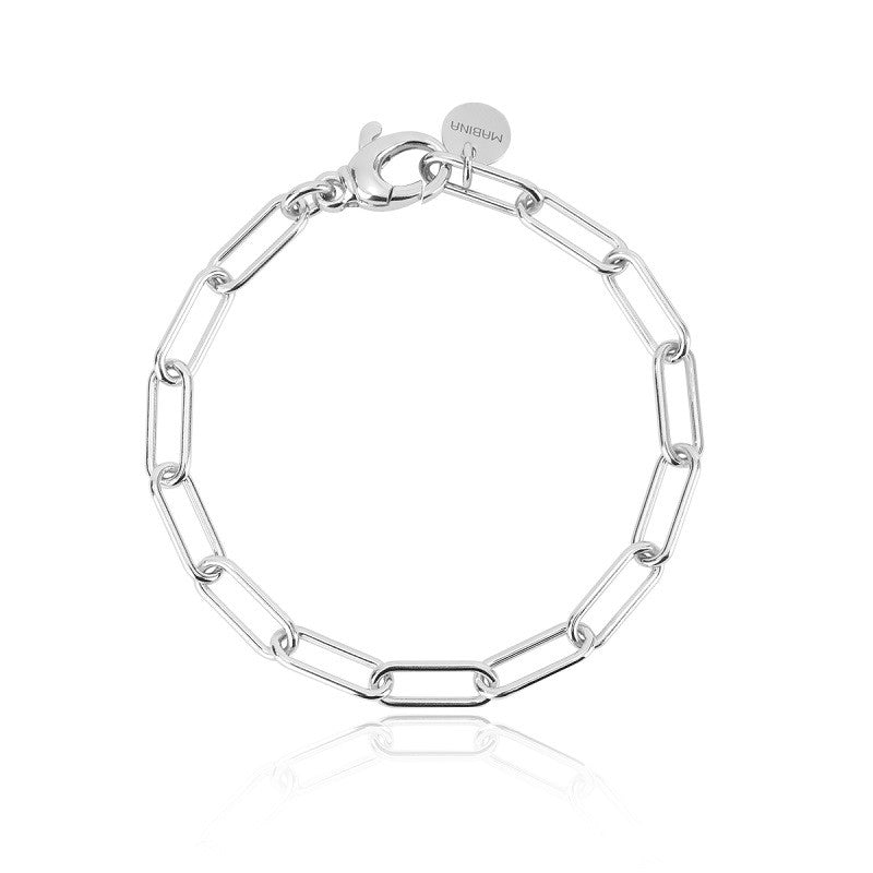 Bracciale in Argento Donna Mabina Maglia Ovale Allungata-Kaidara Gioielli