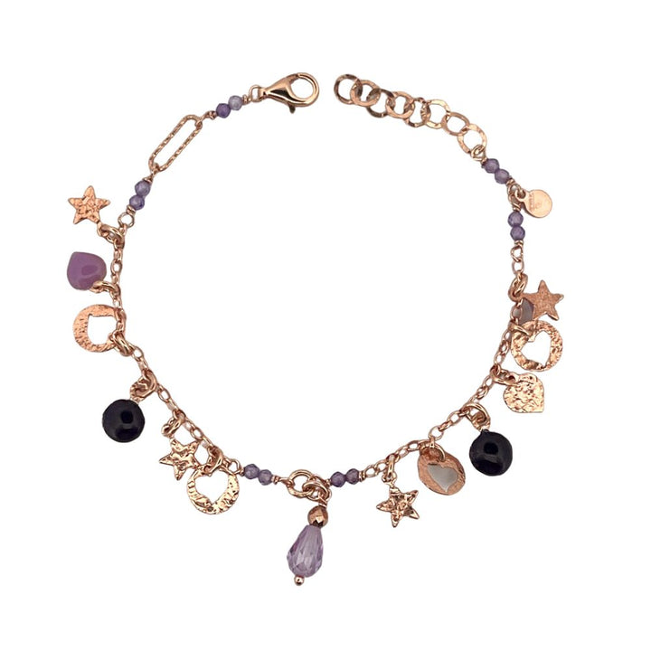 Bracciale in Argento Donna Sacramore Firenze Con Pendenti e Pietre-Kaidara Gioielli