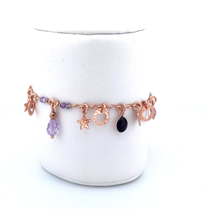 Bracciale in Argento Donna Sacramore Firenze Con Pendenti e Pietre-Kaidara Gioielli