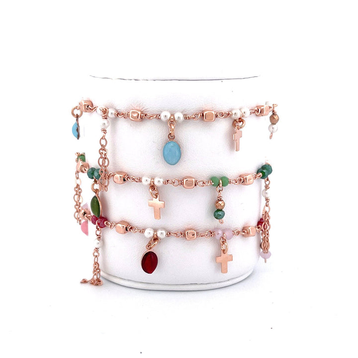 Bracciale in Argento Donna Sacramore Firenze Con Pendenti e Pietre Winter Shadows-Kaidara Gioielli