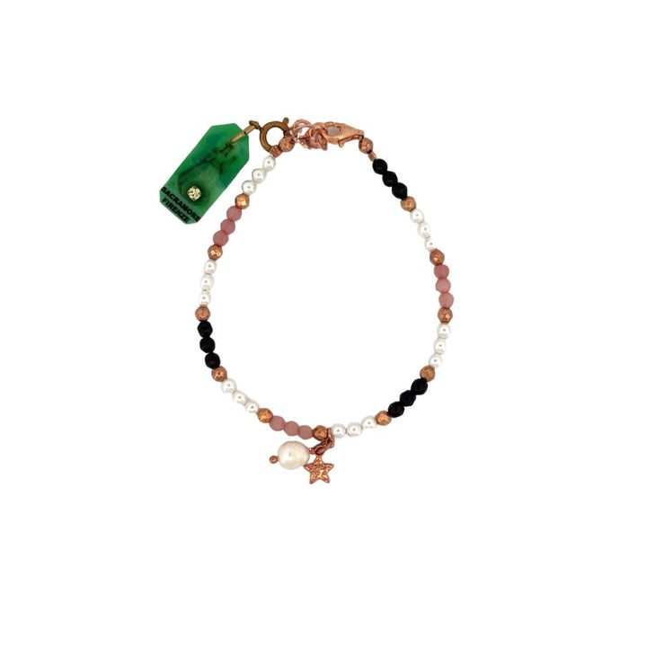 Bracciale in Argento Donna Sacramore Firenze Pietre Con Perla E Stella Centrale-Kaidara Gioielli