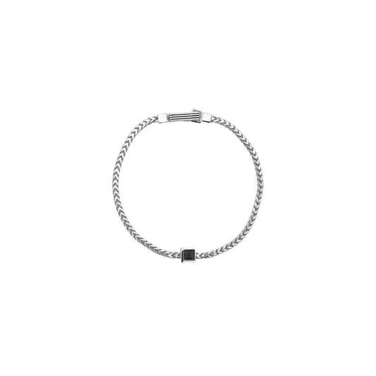 Bracciale in Argento Mabina Uomo Black Code-Kaidara Gioielli