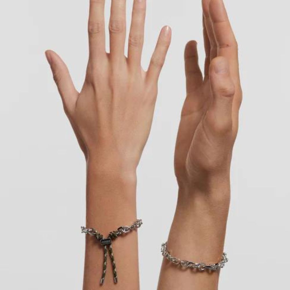 Bracciale in Argento Unisex Pdpaola Collezione Catena E Corda Cottage Essential-Kaidara Gioielli