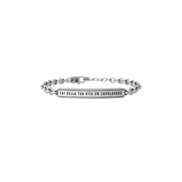 Bracciale in Acciaio Uomo Kidult Fai della tua vita un capolavoro-Kaidara Gioielli