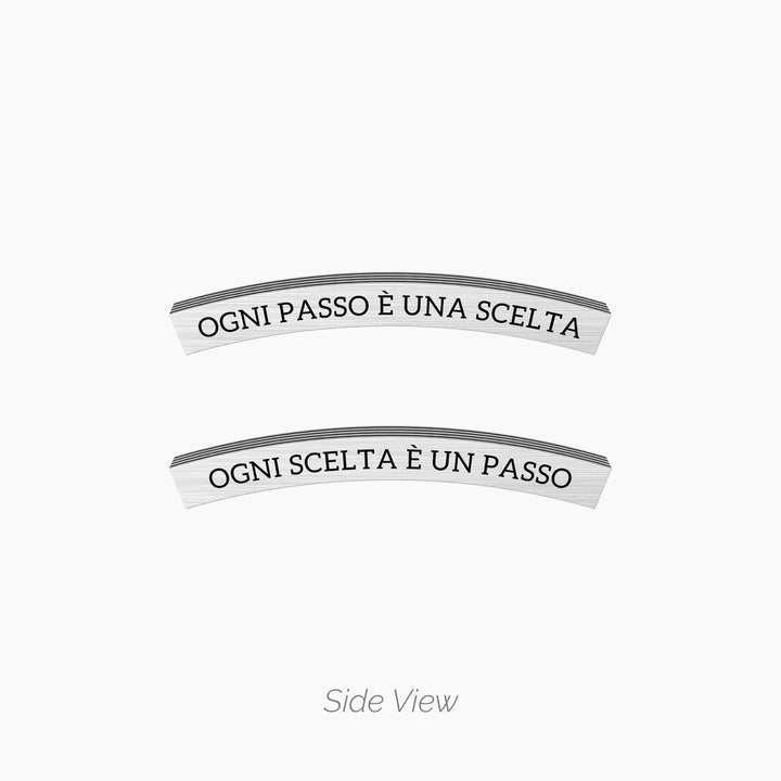 Bracciale in Acciaio Uomo Kidult Ogni passo e una scelta-Kaidara Gioielli