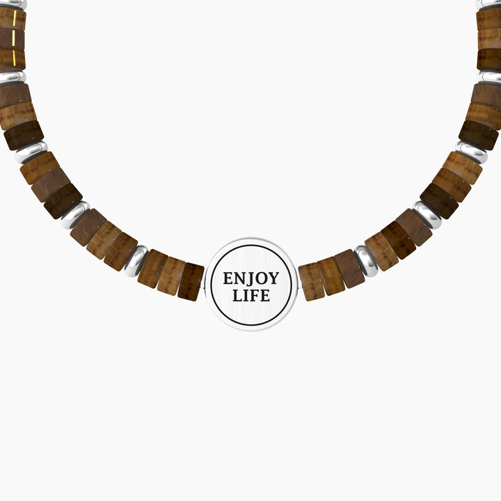 Bracciale in Acciaio Uomo Kidult Albero della vita Enjoy life-Kaidara Gioielli