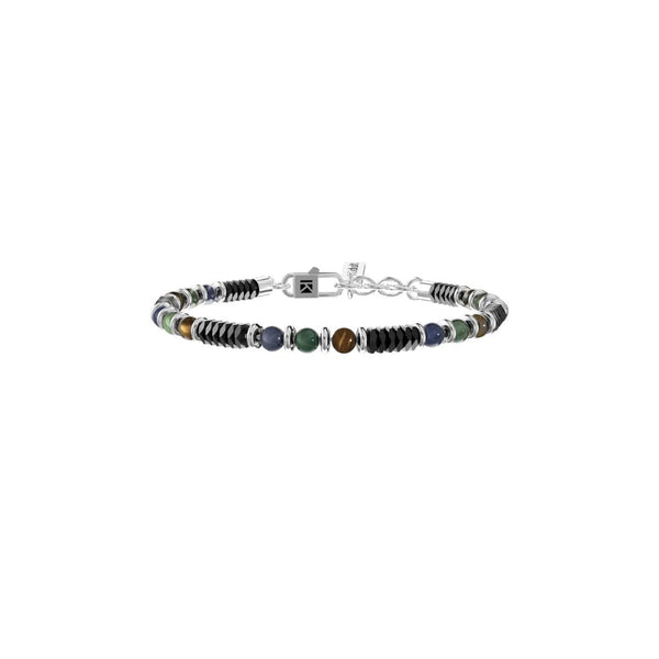 Bracciale in Acciaio Uomo Kidult Life Mantra della felicita-Kaidara Gioielli