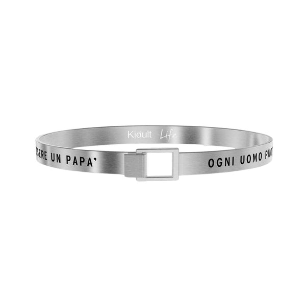 Bracciale in Acciaio Uomo Kidult Ogni uomo puo essere padre...-Kaidara Gioielli