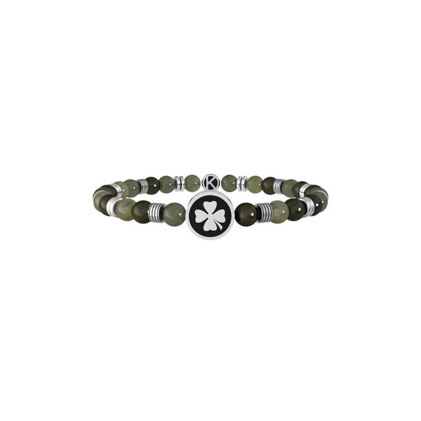 Bracciale in Acciaio Uomo Kidult Quadrifoglio Good luck-Kaidara Gioielli