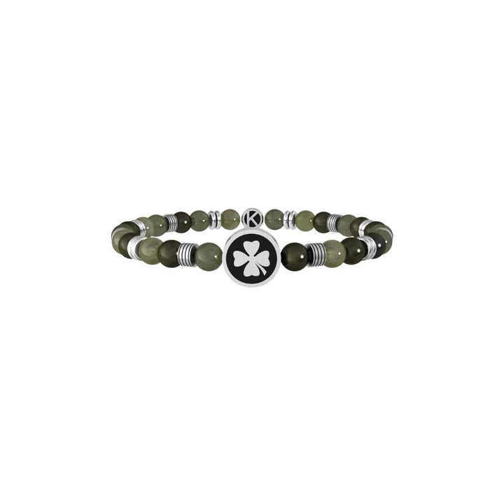 Bracciale in Acciaio Uomo Kidult Quadrifoglio Good luck-Kaidara Gioielli