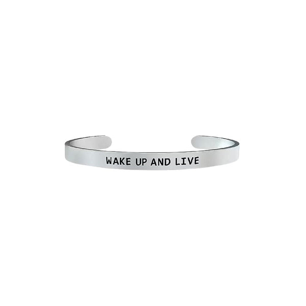 Bracciale in Acciaio Uomo Kidult Wake Up And Live-Kaidara Gioielli