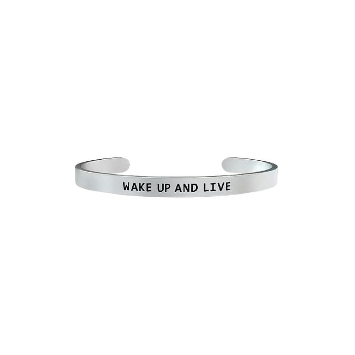 Bracciale in Acciaio Uomo Kidult Wake Up And Live-Kaidara Gioielli