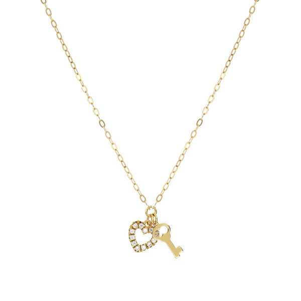 Collana in Oro Donna Facco Gioielli Collezione Cuore d'Oro Vero e Zirconi-Kaidara Gioielli