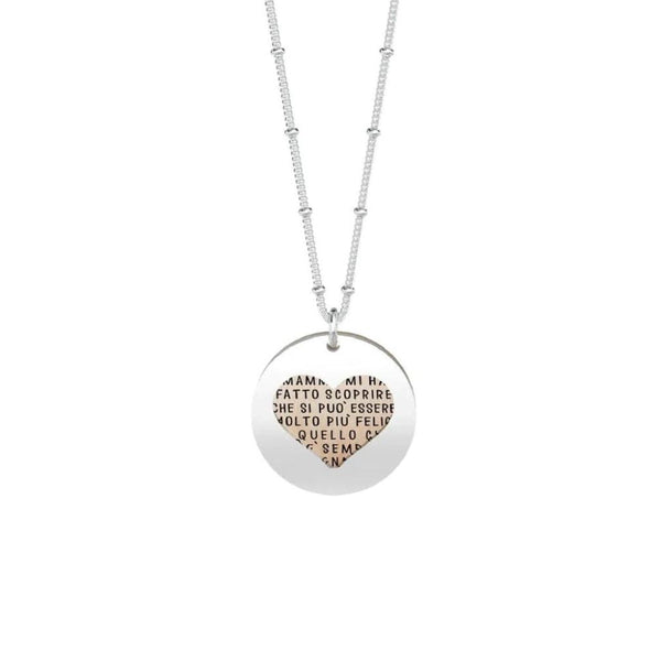 Collana in Acciaio Donna Kidult Cuore Diventare Mamma-Kaidara Gioielli