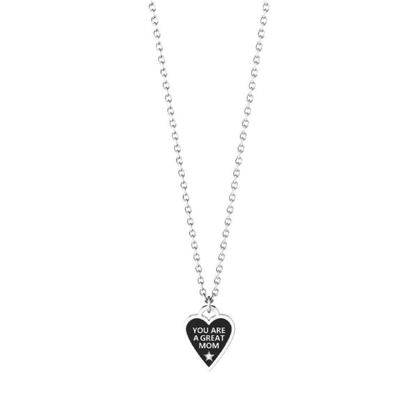 Collana in Acciaio Donna Kidult Cuore You are great Mom-Kaidara Gioielli