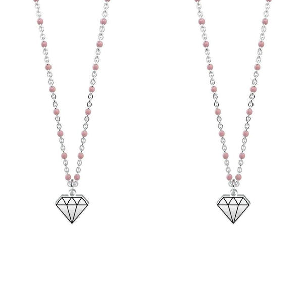 Set Collane in Acciaio Donna Kidult Diamante Friends-Kaidara Gioielli