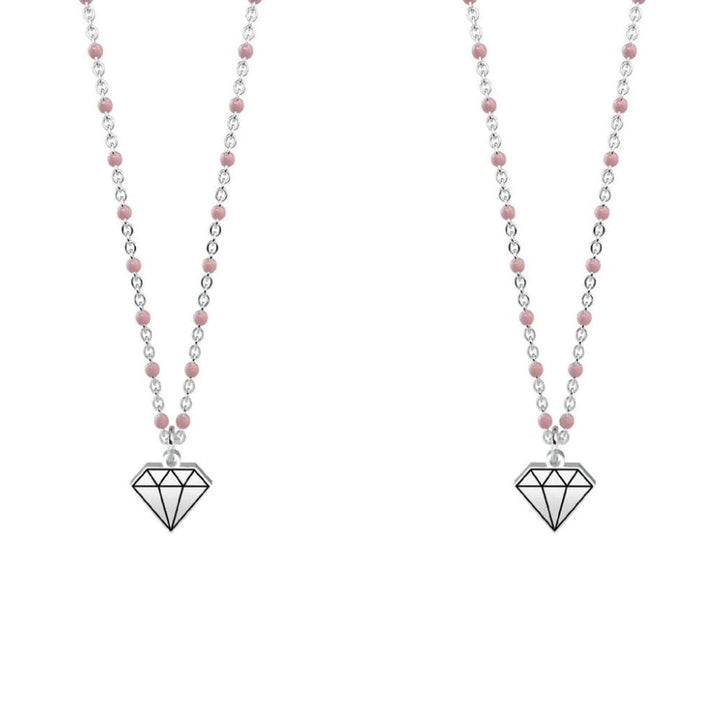 Set Collane in Acciaio Donna Kidult Diamante Friends-Kaidara Gioielli