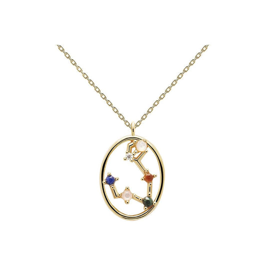 Collana in Argento Placcato Oro Donna Pdpaola Collezione Zodiac-Kaidara Gioielli