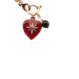 Collana in Argento Donna Sacramore Firenze Con Cuore Rosso-Kaidara Gioielli