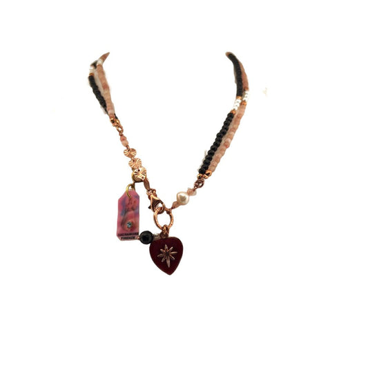 Collana in Argento Donna Sacramore Firenze Con Cuore Rosso-Kaidara Gioielli