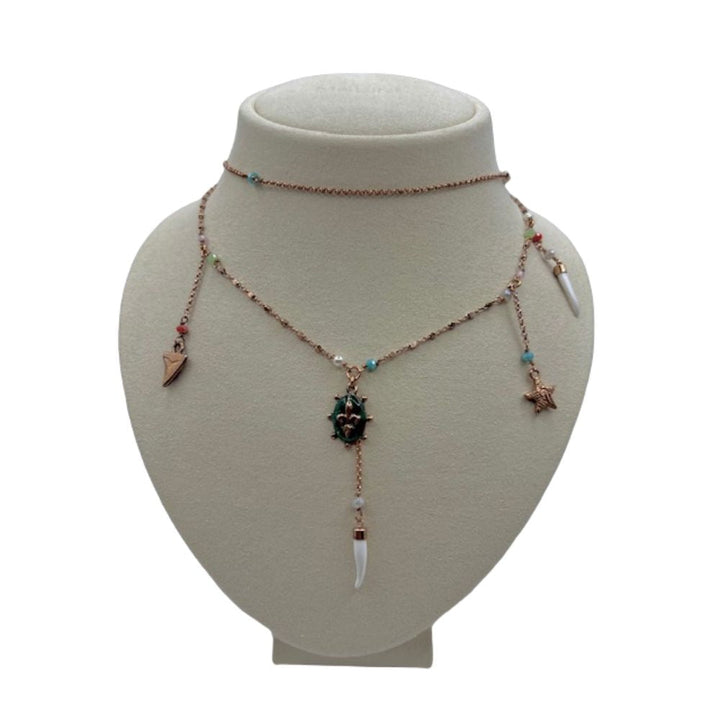 Collana in Argento Donna Sacramore Firenze Corni e Portafortuna-Kaidara Gioielli