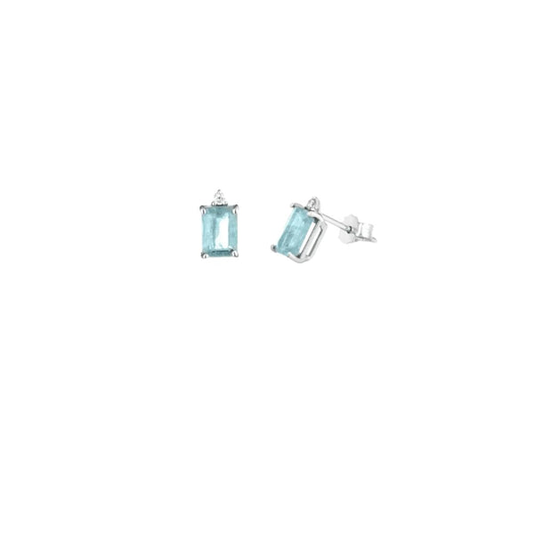 Orecchini in Oro Donna Crusado Collezione Sabaudia Con Diamanti E Acquamarina-Kaidara Gioielli