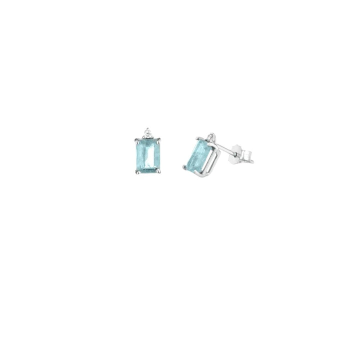 Orecchini in Oro Donna Crusado Collezione Sabaudia Con Diamanti E Acquamarina-Kaidara Gioielli