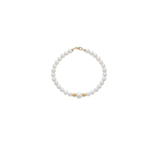 Bracciale in Oro Donna Crusado Collezione Perle Sfera Martellata-Kaidara Gioielli