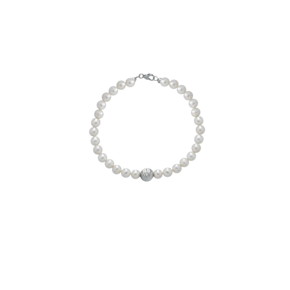 Bracciale in Oro Donna Crusado Collezione Perle Sfera Martellata-Kaidara Gioielli