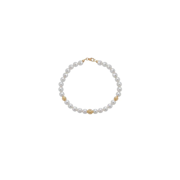 Bracciale in Oro Donna Crusado Collezione Perle Sfera Martellata-Kaidara Gioielli