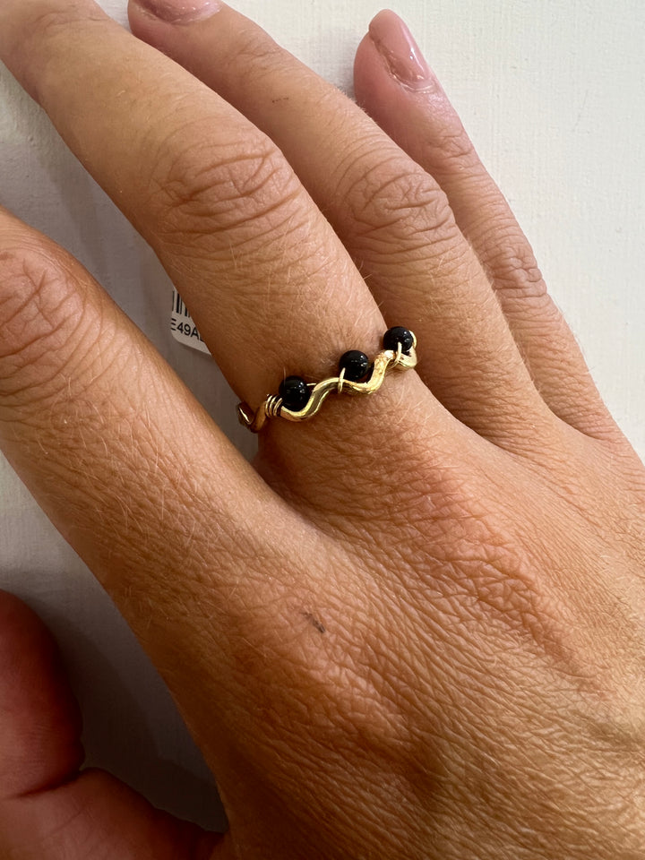 Anello in Argento Placcato Oro Donna Alisia Agatanera-Kaidara Gioielli