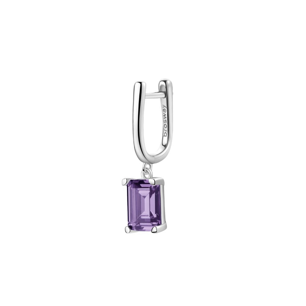 Mono Orecchino in Argento Donna Brosway Fancy Magic Purple-Kaidara Gioielli