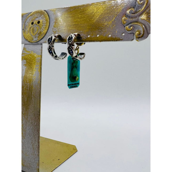 Orecchini in Argento Donna Sacramore Firenze Sakura Sapphire-Kaidara Gioielli