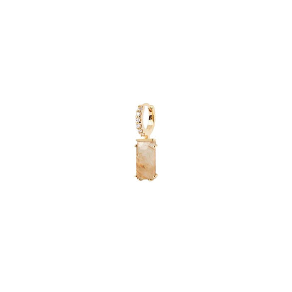 Orecchino Singolo Donna in Argento Pdpaola Collezione Kaori Quarzo Rutilato-Kaidara Gioielli