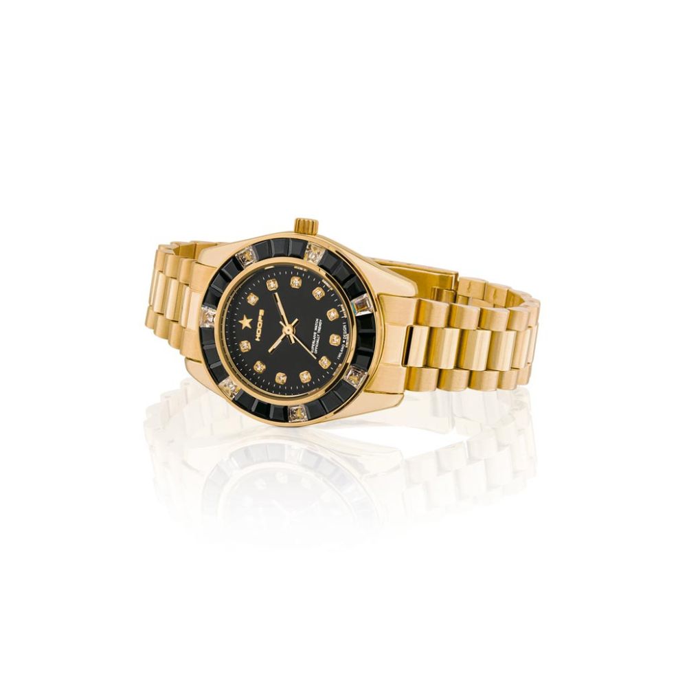 Orologio Donna Hoops Montecarlo Gold Nero-Kaidara Gioielli