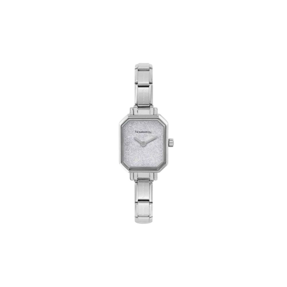 Orologio Donna Nomination Classic Paris Silver Glitter Bracciale in Orotto Rettangolare-Kaidara Gioielli