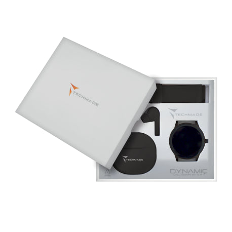 Orologio Unisex Smartwatch Techmade Dynamic Dark Grey Bundle-Kaidara Gioielli