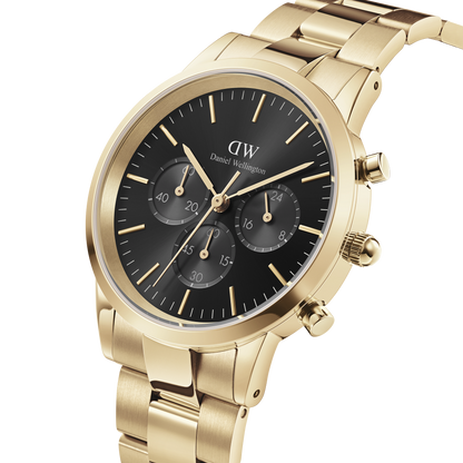 Orologio Uomo Daniel Wellington Iconic Chronograph Link Onyx G-Kaidara Gioielli