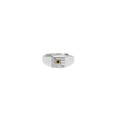 Anello in Argento Mabina Uomo Geometrico-Kaidara Gioielli