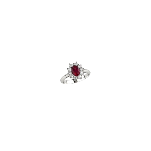 Anello in Oro Donna Nardelli con Diamanti e Rubino-Kaidara Gioielli