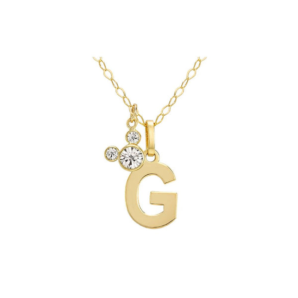 Collana in Oro 9kt Bimba Disney Mickey Lettere-Kaidara Gioielli