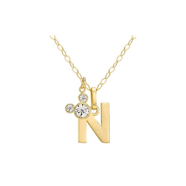 Collana in Oro 9kt Bimba Disney Mickey Lettere-Kaidara Gioielli